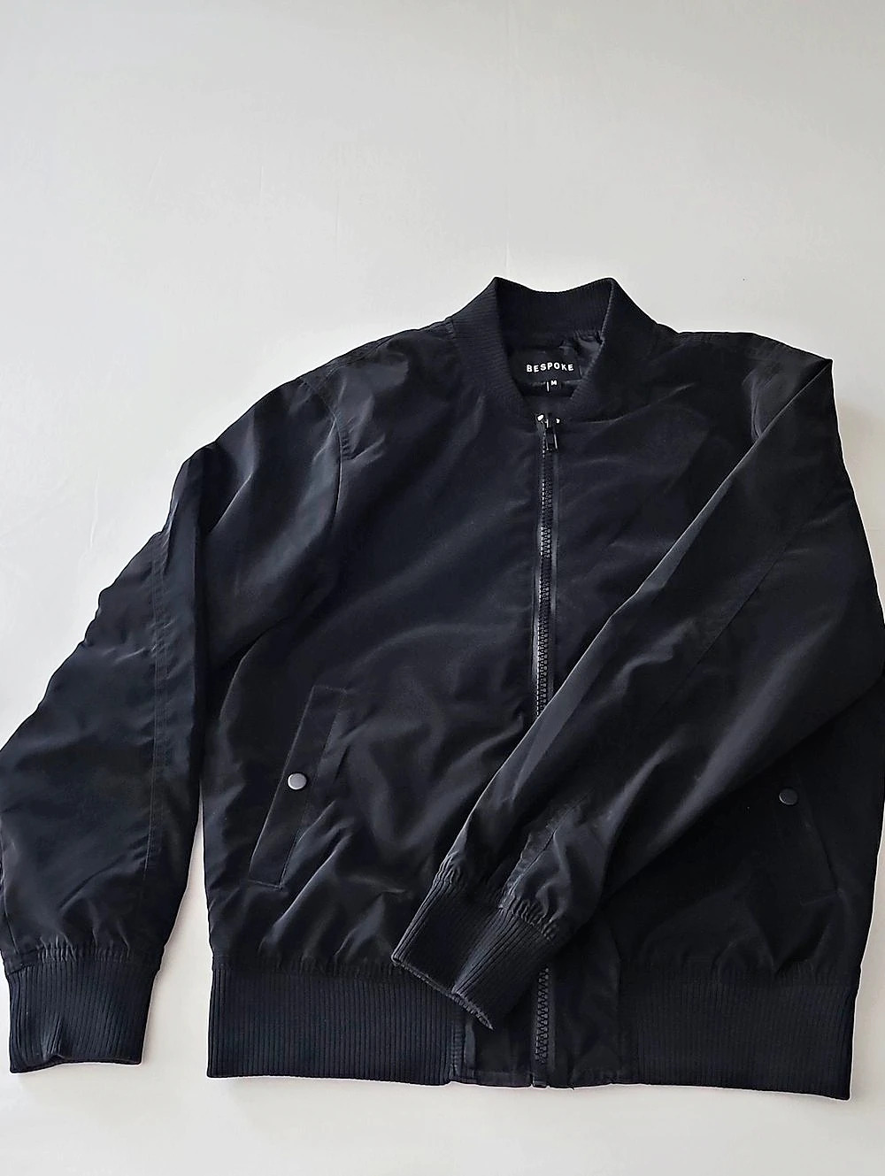 Bespoke Black Bomber Jacket